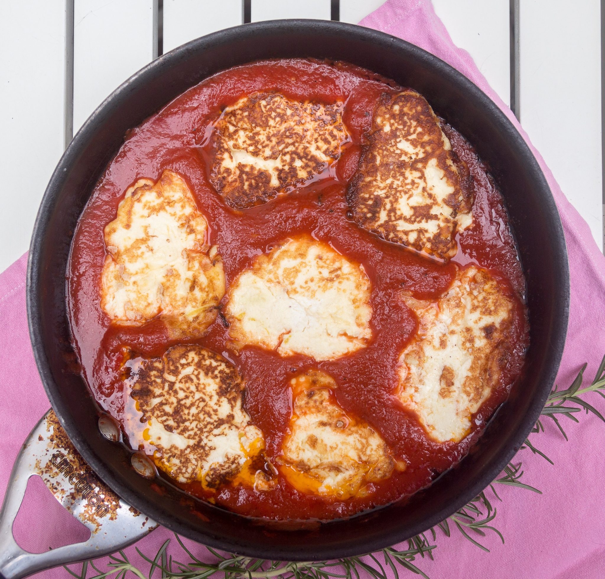 Ricotta Fritters in Tomato Sauce