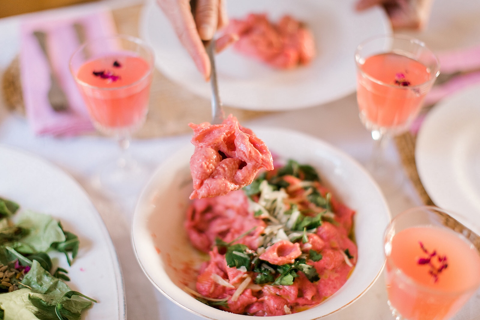 Pretty in pink pasta